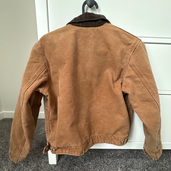 VINTAGE 1990s Carhartt Detroit Collared Fleece Line Jacket J97 Boys' 10 RARE - Picture 2 of 3